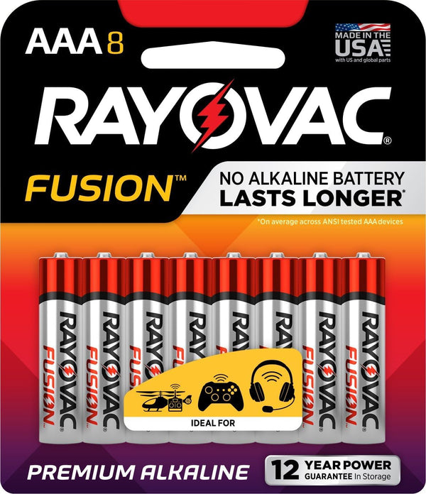 Rayovac AAA Batteries, Fusion Premium Triple A Alkaline, 8 Count