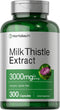 Horbaach Milk Thistle Extract | 3000mg | 300 Capsules | Non-GMO, Gluten Free Supplement