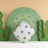 Rosojodg 1Pc Green Cactus Sanitary Napkin Storage Bag with Colorful Print Design Portable Zipper Menstrual Pad Bag