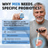 Probiotics for Men 100 Billion CFU - Digestive Health Supplement with Prebiotics & Enzymes, 90 Veg Capsules