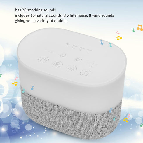 Spryflower 26 Portable White Noise Machine, Sleep Sounds Machine with Soothing Sounds, Adjustable Volume and Night