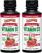 Barlean's Pack of 2 Vitamin D3 Liquid Supplement for Kids and Adults,