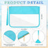 Sanwuta 3 Pcs Preppy Makeup Bag Clear Zipper Pouches for Travel Clear PVC Flat Pouch Nylon Clear Makeup Bags Cosmetic Travel Clear Toiletry Bags Clear Makeup Pouch for Women Girls (Pink, Green, Blue)