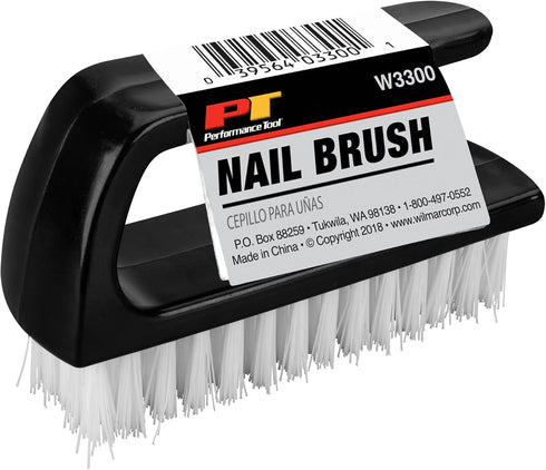 Performance Tool W3300 Nail Brush, Black / White