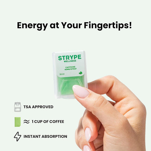 STRYPE Energy Strips | Instant Caffeine in a Strip | 80mg of Caffeine per Serving