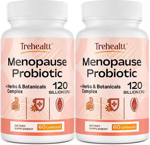 Trehealtt Menopause supplements for women, 120 Billion CFU Probiotic, 13-in-1 Herbs & Botanicals
