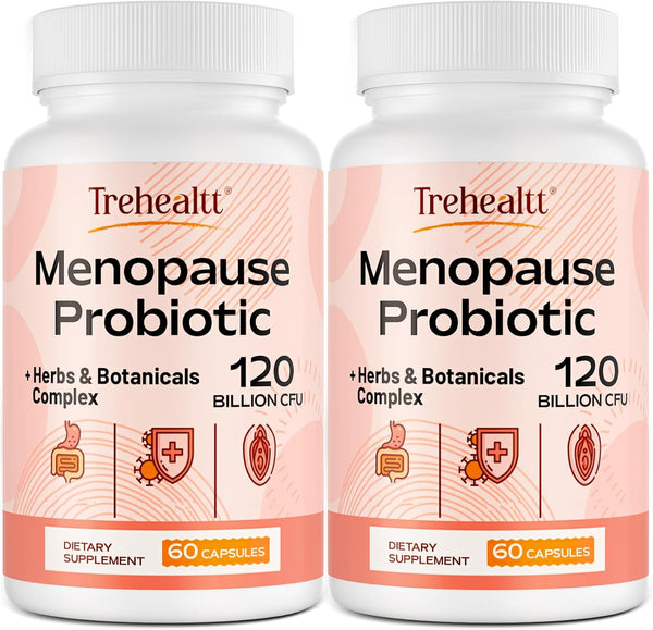 Trehealtt Menopause supplements for women, 120 Billion CFU Probiotic, 13-in-1 Herbs & Botanicals