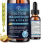 (2 Pack) 10 in 1 Calcium Magnesium Zinc D3 K2 Supplement Liquid Drops 1 Fl Oz for Bone & Immune Support