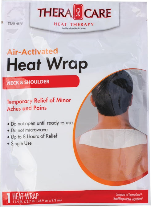 Thera|Care Air-Activated Heat Wrap | Neck, Wrist, Shoulder | 3-Treatments |Deep, Penetrating Pain Relief
