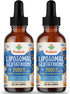 2000MG Liposomal Glutathione Liquid, 98% Absorption, Active Form L-Glutathione, Powerful Antioxidant for Immune System,