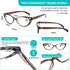 4 PACK Cat Eye Reading Glasses for Women, Blue Light Blocking Readers with Spring Hinge, Mix, 1.5