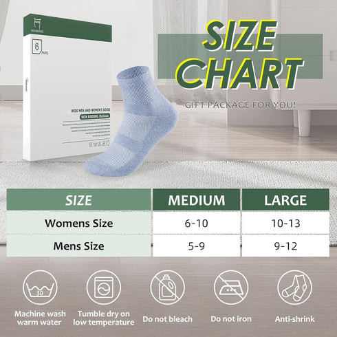 Women,6 9-12 13-15 Bulinlulu Diabetic Socks for Men Pairs Bamboo Viscose Non Binding Ankle Diabetic Socks for Women Men