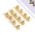 YISSION 12PCS Small Flower Hair Clips - Cute Metal Hair Barrettes for Women and Girls, Mini Gold Flower Claw Clips