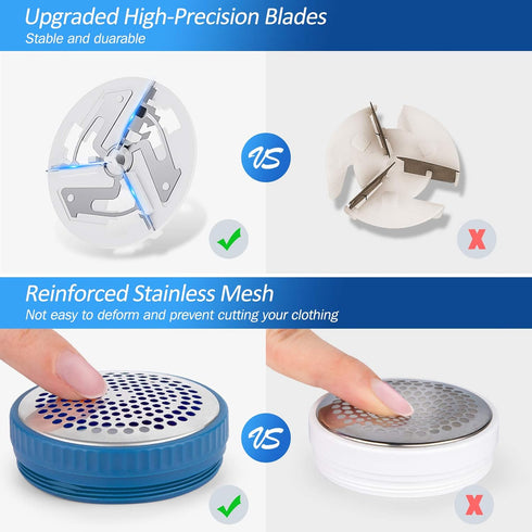 BEAUTURAL Fabric Shaver and Lint Remover, Sweater Defuzzer with 2-Speeds, Battery Operated