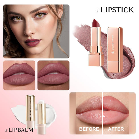 Color Nymph Beginner Makeup Set, Full Starter Cosmetics Set for Teen Girls with Eyeshadow Palette, Blush, Lipstick, and
