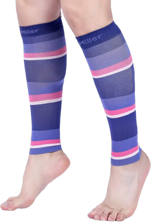 Doc Miller Compression Calf Sleeve for Men & Women - 20-30 mmHg Graduated Support, Knee High, Running, Shin Support,
