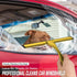 Stainless Steel Shower Squeegee for Glass Door, 10 Inch Clear with 3 Adhesive Hooks for Bathroom