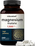 Magnesium Malate 240 Capsules, 1,500mg Per Serving, Chelated for High Absorption, Energy & Nervous Mineral