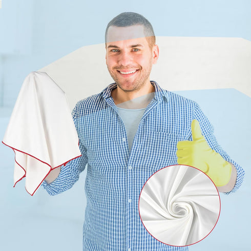 Ubamdom 5 20 14 Inch (5 Pcs Wine Glass Polishing Cloths Large Microfiber Cleaning Cloths x Lintless Towels for Drying