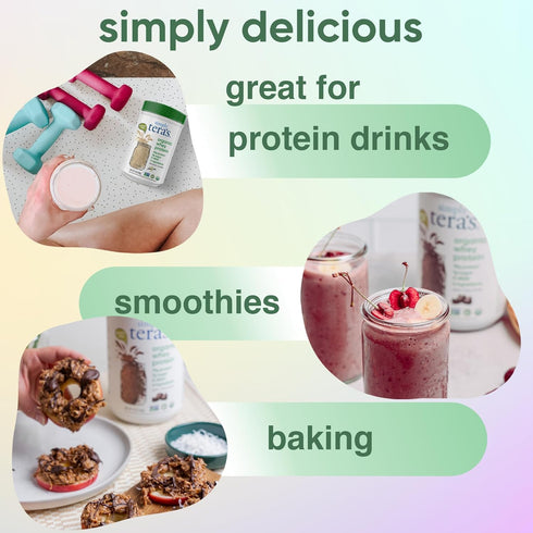 simply tera's Organic Whey Protein Powder - Bourbon Vanilla Flavor