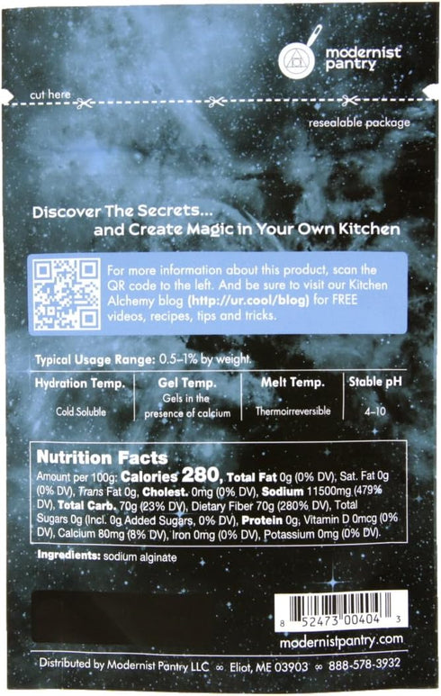 Sodium Alginate + Calcium Lactate Value Pack, Non-GMO Vegan OU Kosher Certified, 100g/4oz