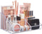 STORi Clear Plastic Vanity Makeup Organizer with 6 Compartments for Brushes, Eyeshadow Palettes, Beauty Supplies