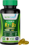 Vitamin K2 + D3 Supplement, 120 Softgels for Cardiovascular & Bone Health, Non-GMO & Allergen-Free