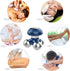 QHYK 3 Handheld Electric Massager, Battery Operated or USB Power, Kneading Massage Heads, Mini Portable Body Vibrating