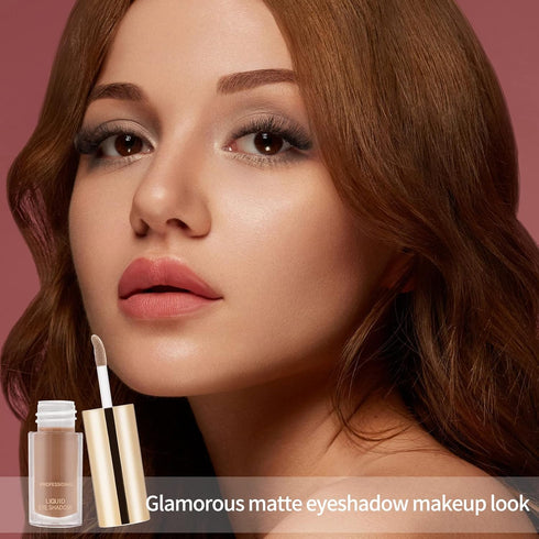 Boobeen Liquid Matte Eyeshadow, Long Lasting Waterproof Velvet Cream Eyeshadow, Neutral Nude Makeup