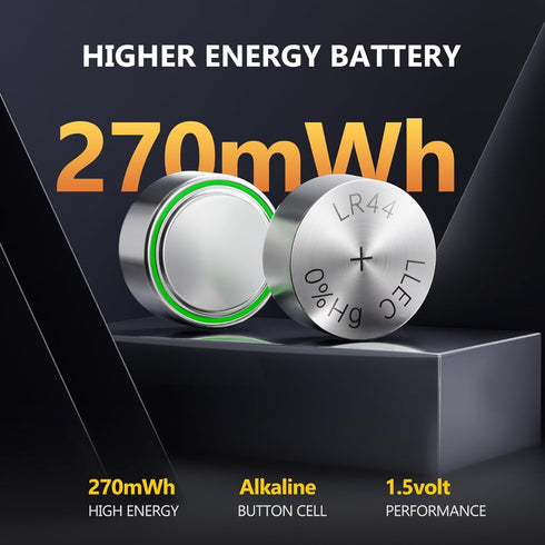 HIVEVOLT AG13 LR44 24 Count, L1154F A76 357 303 SR44 1.5V Batteries Premium Alkaline Battery Button Coin Cell