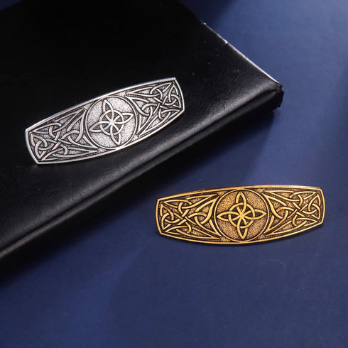TEAMER Fashion Vintage Celtic Knot Hair Clip, Metal Barrettes Engraved Headwear for Women