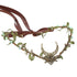 MOSTORY Handmade Moon Elf Crown - Elven Circlet Woodland Headpiece, Fairy Goddess Tiara for Halloween Cosplay