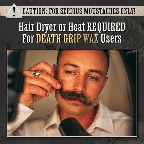 Mustache Wax Death Grip, Extra Strong Hold Moustache Wax