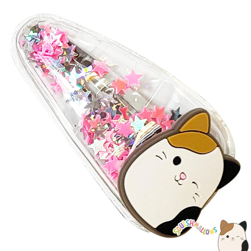 Luv Her Hair Accessories for Girls, 6pc Cute Squish Hair Clips with Favorite Character Charms, Confetti Hair Clips
