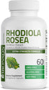 Bronson Rhodiola Rosea Vegetarian Capsules | 60 Count | Adaptogenic Herb for Brain, Stress & Mood Support