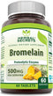 Herbal Secrets Bromelain Supplement 500 Mg Tablets | Non-GMO, Gluten Free | Made in USA (60 Count)