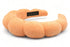 Spa Headband for Washing Face, Sponge Makeup Headbands for Women - Bubble Skincare Headband for Girls, Soft Terry Cloth headband for Mother's day (Orange)