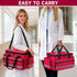 Jaffzora Medical Bag, Medical Equipment Case Empty, Large Home Health Nurse Bag with Shoulder Strap, Medication First