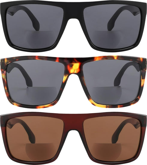UV400 +2.75 Yogo Vision Bifocal Reading Sunglasses for Men and Women-Classic, Retro Style Sun Protection Outdoors