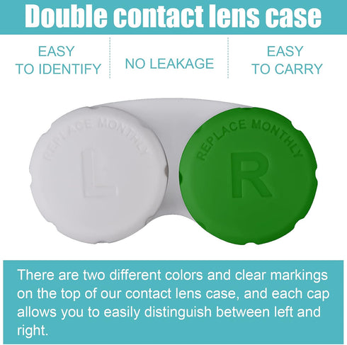 12PCS Colorful Contact Lens Case, Immersion Kit with Leak-Proof Packaging, Suitable for Outdoor Mini Case