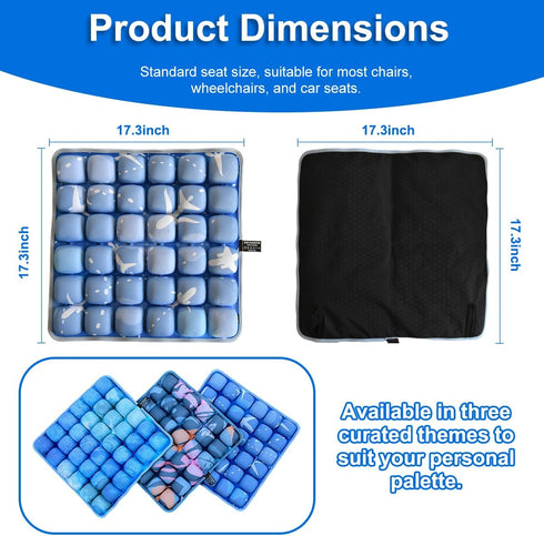 Zorelitevita 3D Air Cell Inflatable Pressure Relief Seat Cushion, Portable Self-Inflating Pad with Anti-Slip Bottom