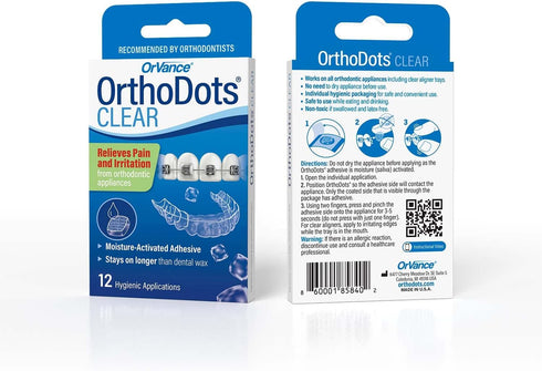 Orthodontic Wax Alternative, Clear Moisture Activated Braces Wax for Pain Relief, 72 Count