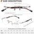 AQWANO Rimless Computer Reading Glasses, Women Fashion Designer Blue Light Blocking with UV400 Protect Clear Lens, 1.0