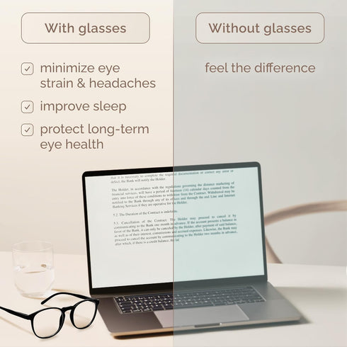 IBOANN Iconic Blue Light Glasses for Women - Computer Glasses with 99% Blue Light Blocking, Anti Eyestrain