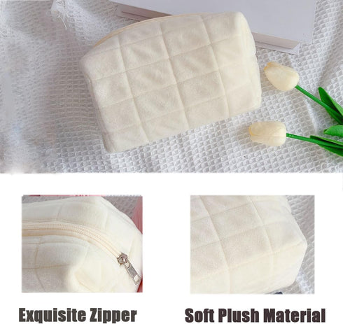 Small Y2K Checkered Makeup Bag for Women, Cosmetic Pouch for Purse, Travel Makeup Organizer