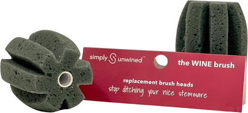 Replacement Sponge Head for The WINE Brush, 2 Count