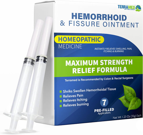 Hemorrhoid Treatment Ointment - 7 Pre-Filled Applicators for Fast Relief of Pain, Swelling, Discomfort & Itching