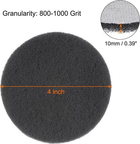HARFINGTON 15pcs 4 Inch Drill Power Brush Scouring Pads 800-1000 Grit for Bathroom Kitchen Household Cleaning
