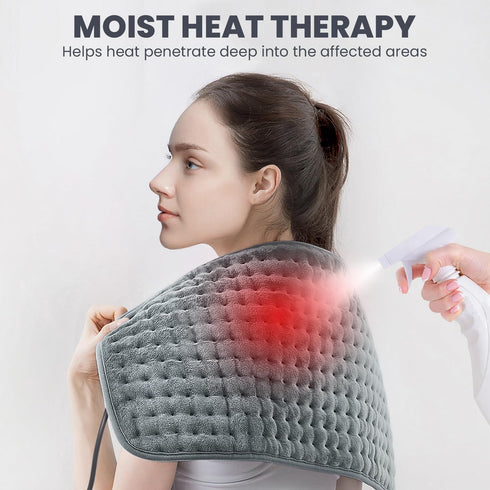 Jubeoyey 6 Settings 24" 12" Heating Pad - Electric Heating Pad for Back Pain and Cramps Relief, Moist Heat Pad