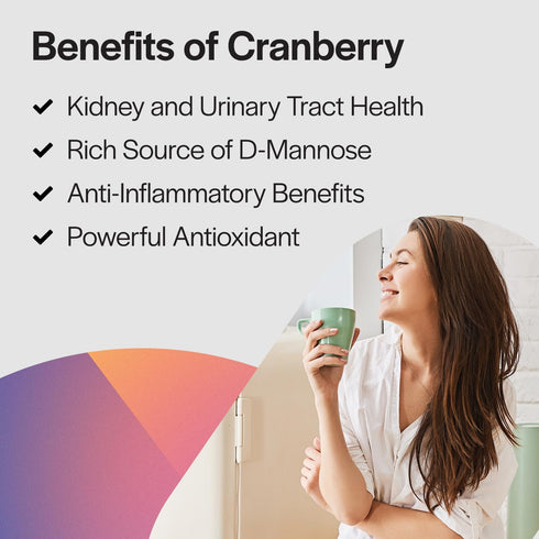 Cranberry 500 mg PureFormulas - 60 Capsules, Supports Kidney & Urinary Tract Health, Antioxidant Supplement